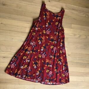Burgundy Floral Dress